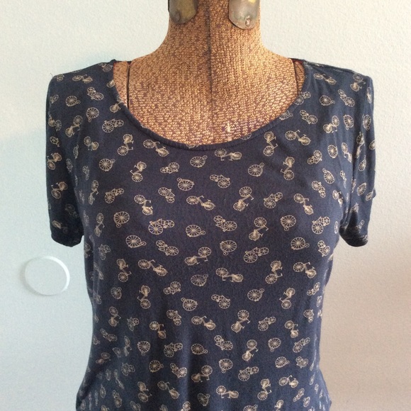 W5 Navy Blue Bicycle Unicycle top - Picture 3 of 10